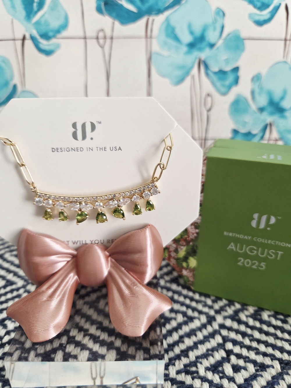 BP August Birthday Collection - Peridot On Rhodium